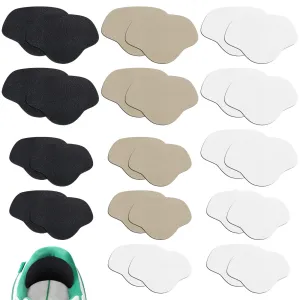 14 Pairs of Shoes Heel Repair, 3 Colors Leather Sneaker Repair Patch, Self-Adhesive Heel Protection Heel Pad Repair for Most Shoes Sitting Leather Goods (Small and Large)