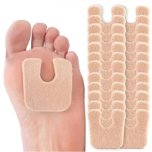 48-PACK U Shaped Felt Callus Pads Metatarsal Pads Forefoot Foot Pads Pain Relief Foot Cushion Keep Calluses from Rubbing on Shoes Adhesive Pads for Men and Women