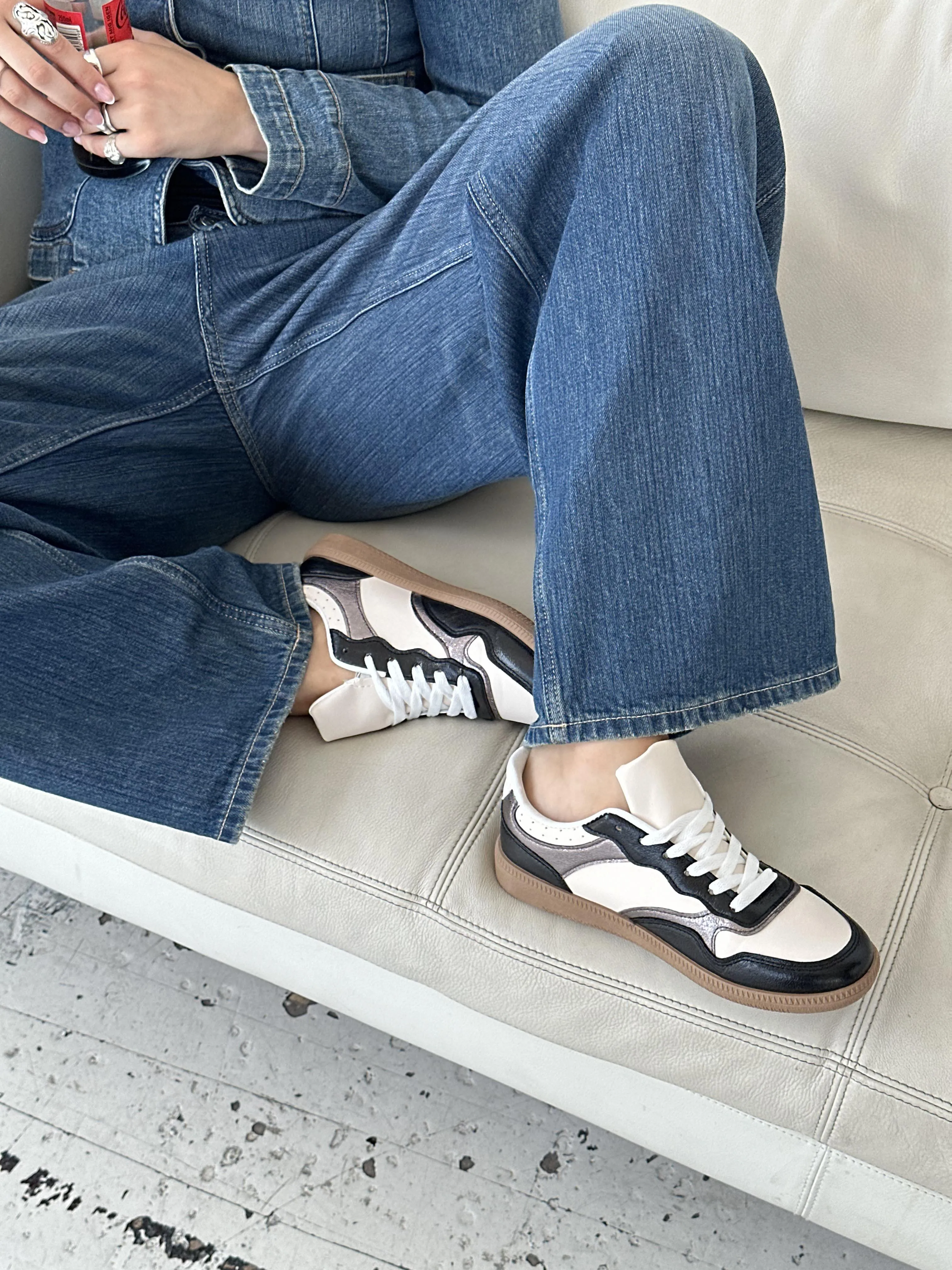Apia sneakers with pattern - Black/white/grey
