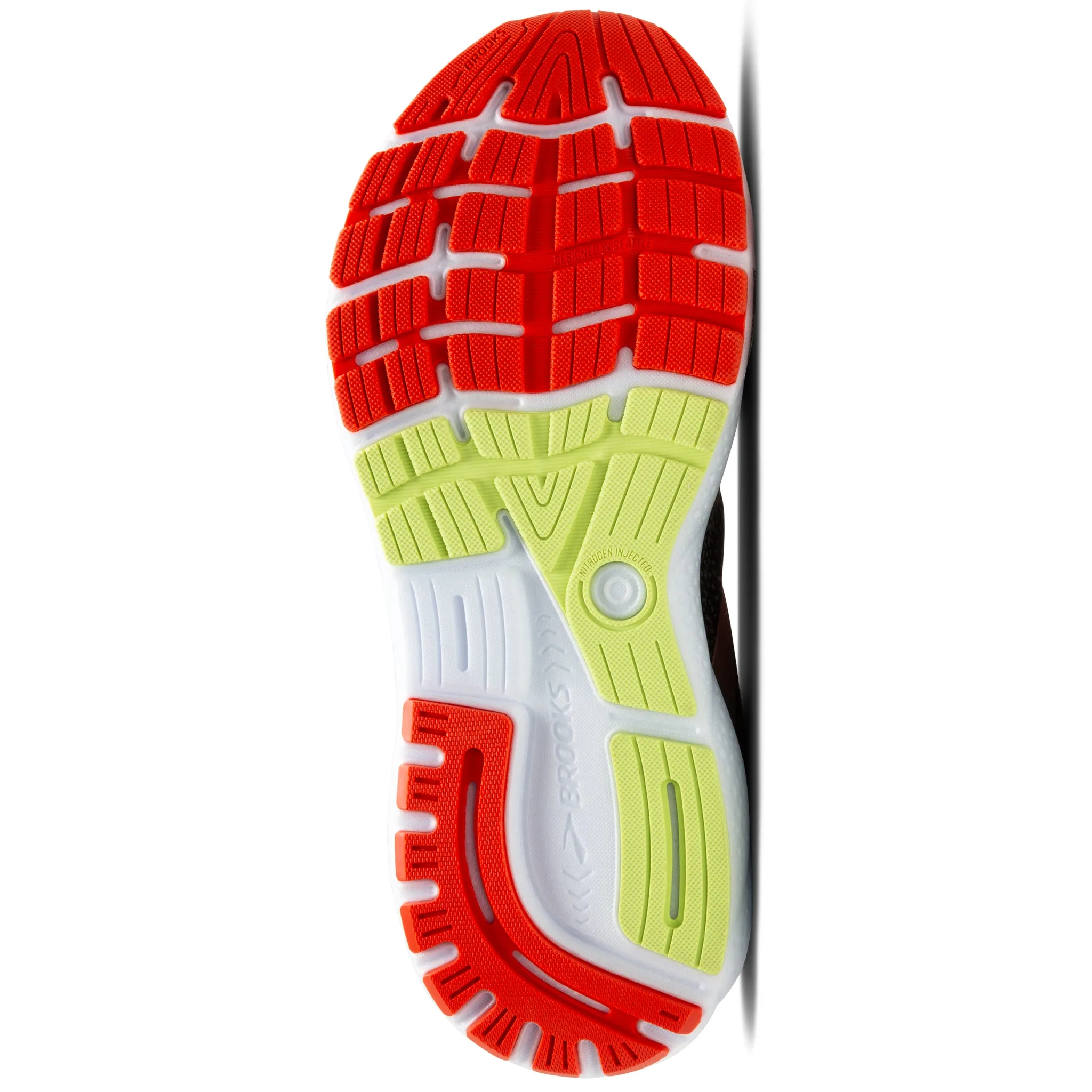 Brooks Ghost 16 Men's Black/Mandarin Red/Green