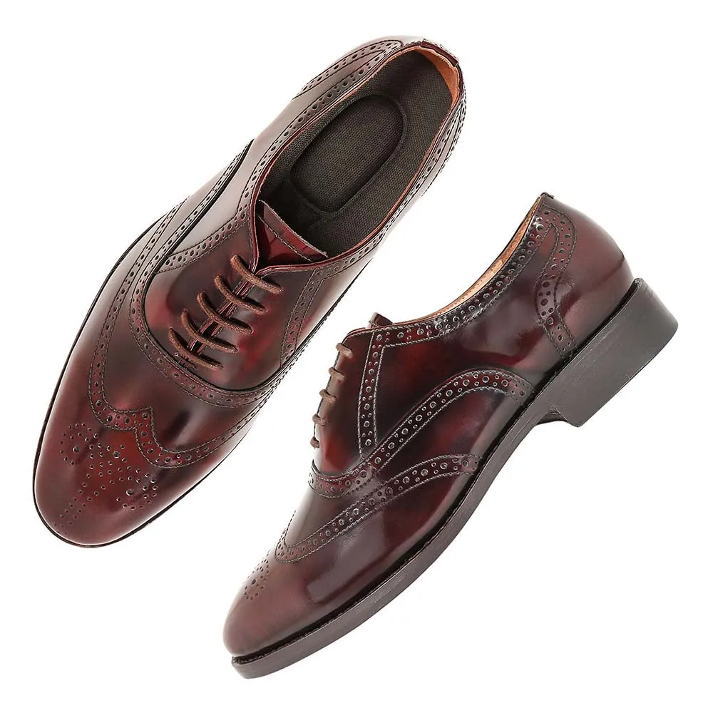 Burgundy Museum Calf Goodyear Welted Oxfords