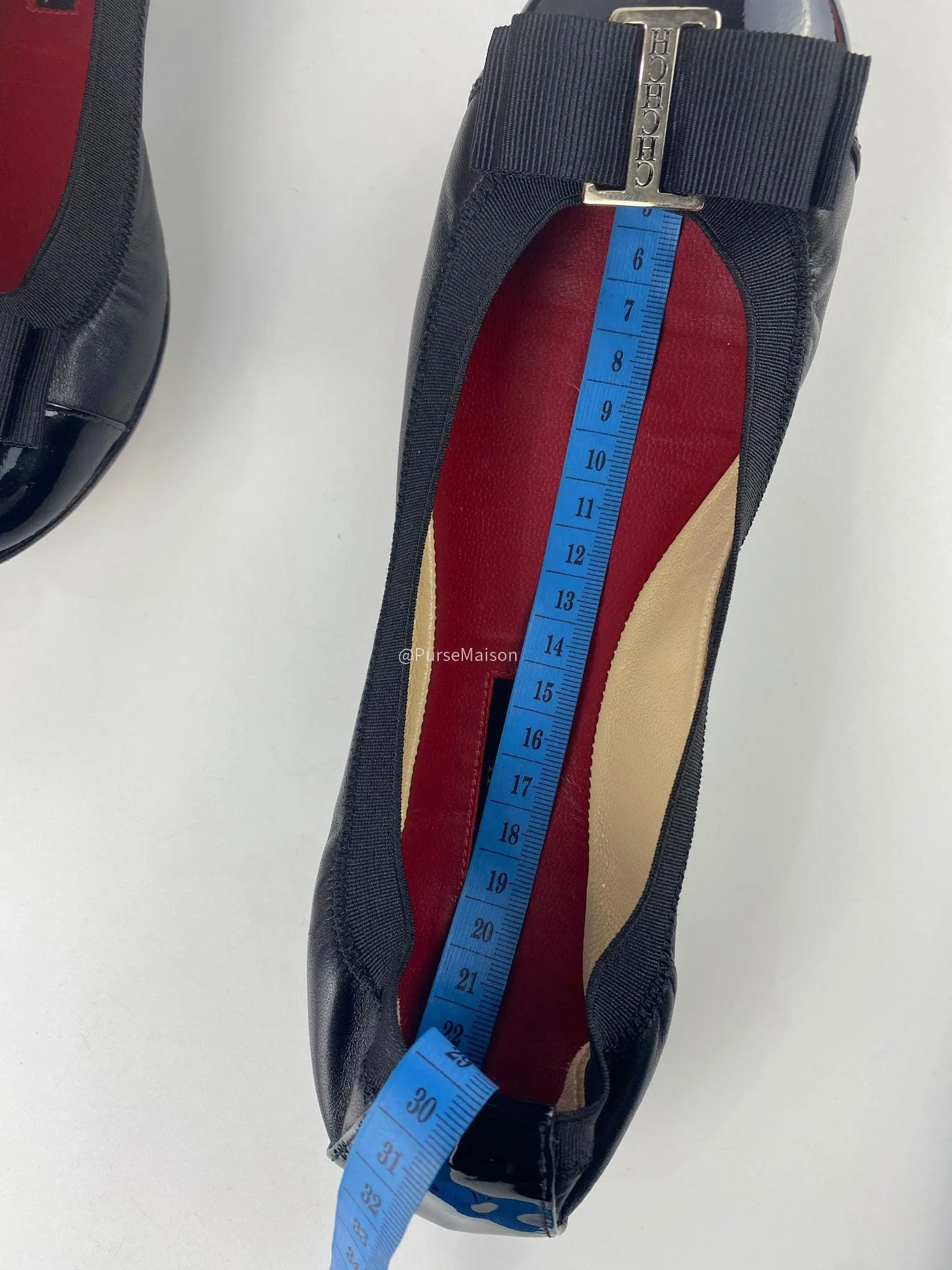 Carolina Herrera Black Ballet Flats Size 38 EU (23.5cm)