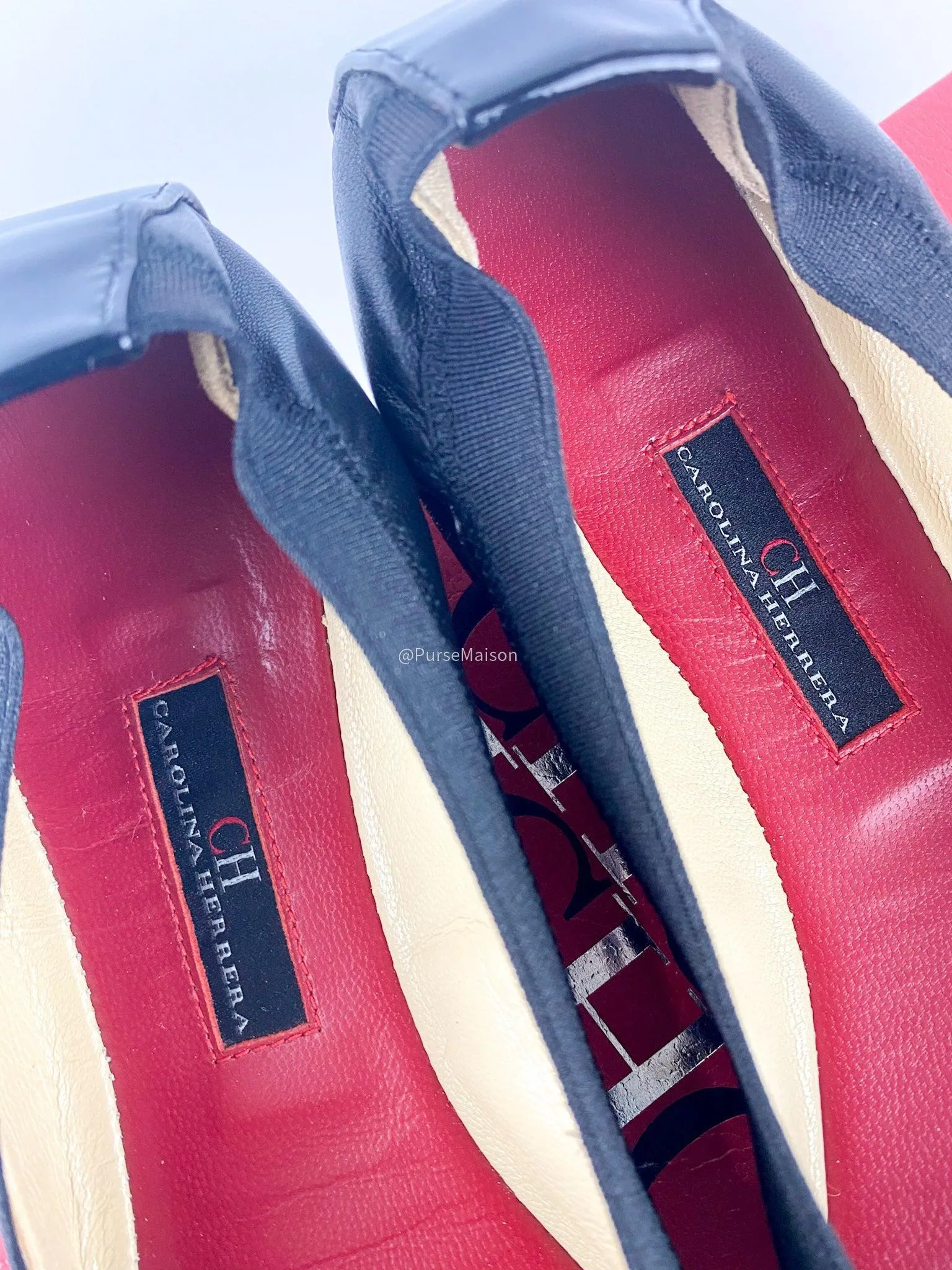 Carolina Herrera Black Ballet Flats Size 38 EU (23.5cm)