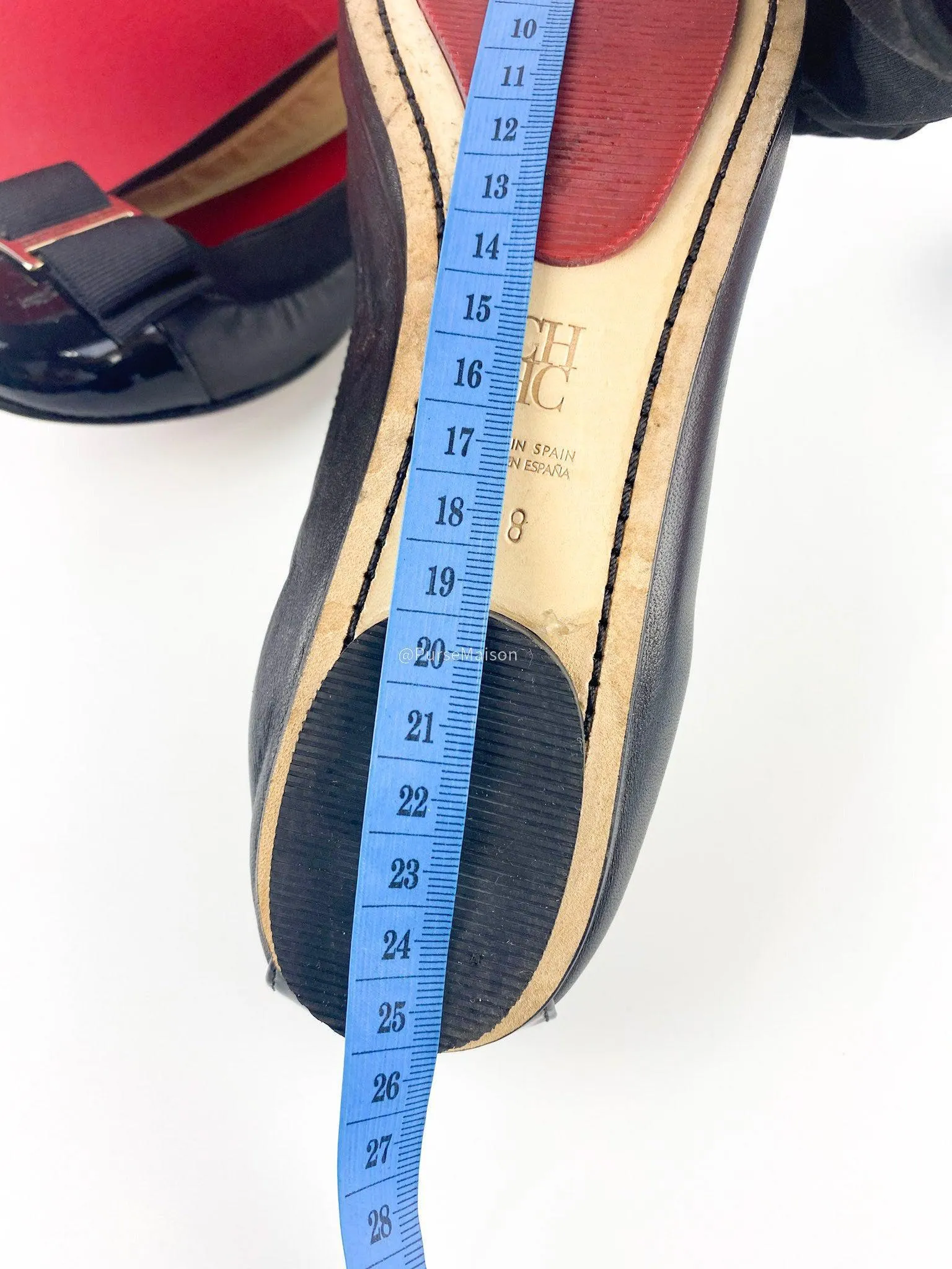 Carolina Herrera Black Ballet Flats Size 38 EU (23.5cm)