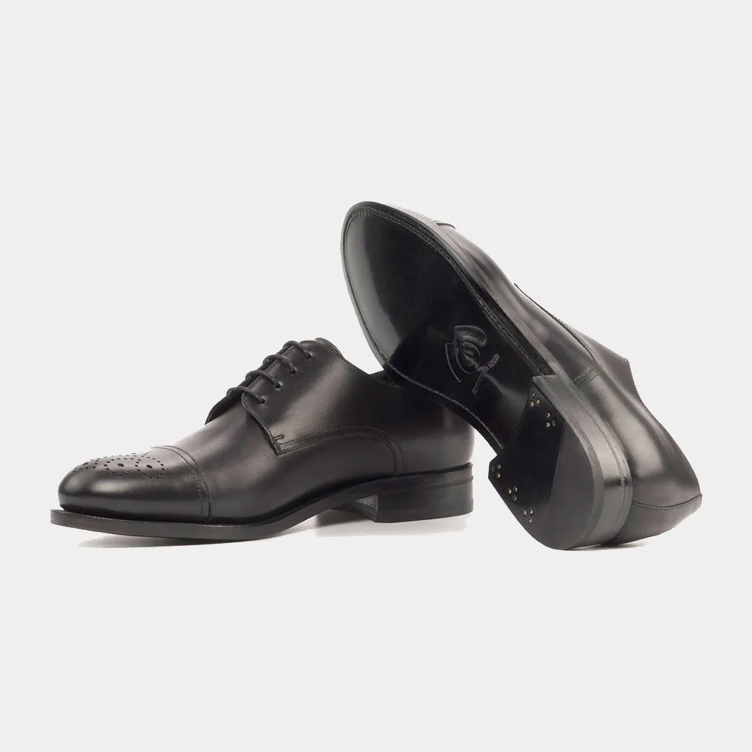 Derby Box Calf Black Shoe at Lamilago