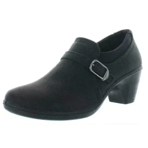 Easy Street Women Tawny Leather Closed Toe Oxfords Buckle Slip On Black Size 7 N