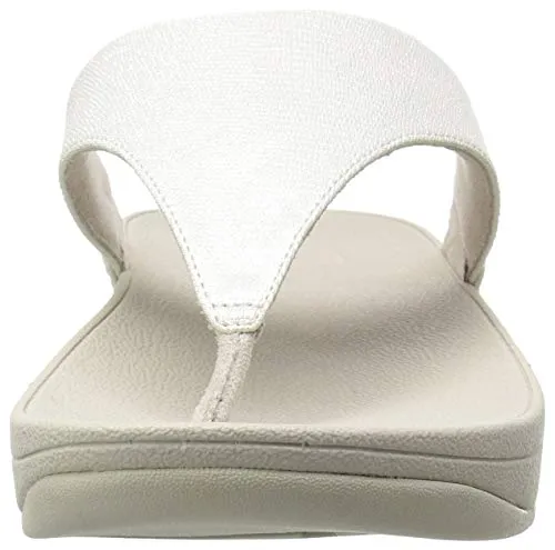 FitFlop Lulu SilverToe-Thong Padded Sole Slip Resistant Thong Platform Sandal