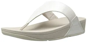 FitFlop Lulu SilverToe-Thong Padded Sole Slip Resistant Thong Platform Sandal