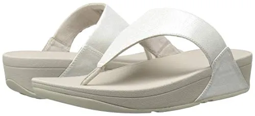 FitFlop Lulu SilverToe-Thong Padded Sole Slip Resistant Thong Platform Sandal