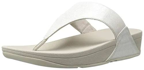 FitFlop Lulu SilverToe-Thong Padded Sole Slip Resistant Thong Platform Sandal