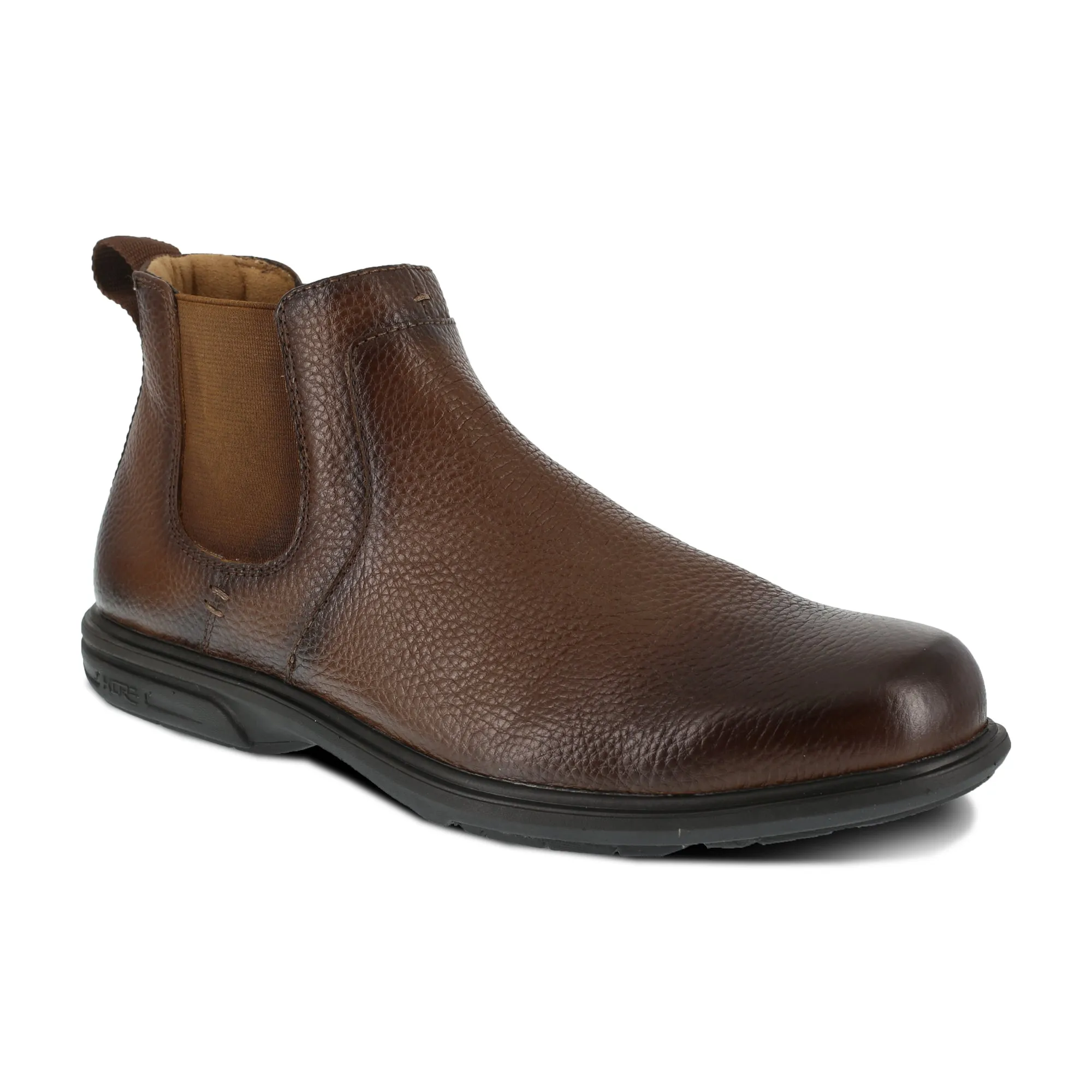Florsheim Mens Brown Leather Work Boots Loedin Steel Toe 12 D