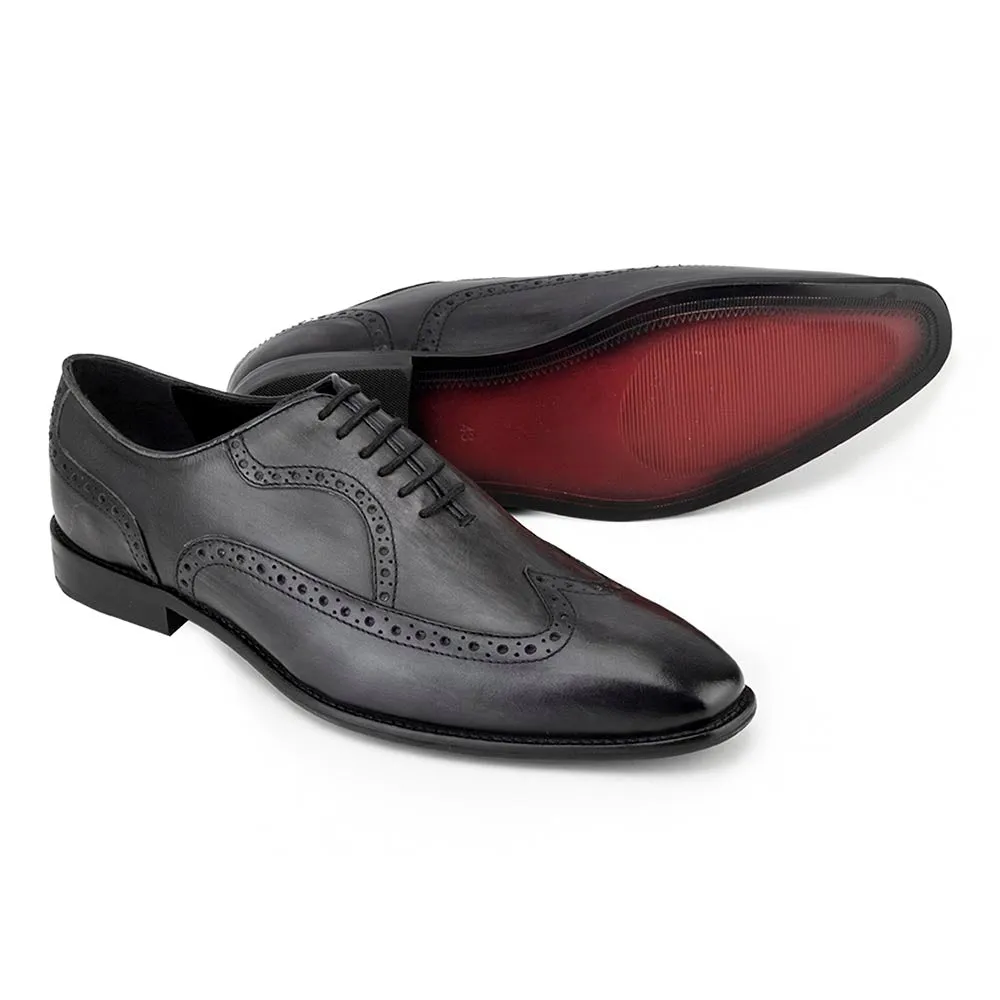 Grey Patina Finish Oxfords