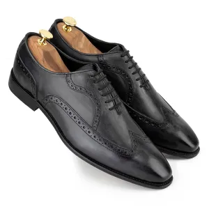 Grey Patina Finish Oxfords