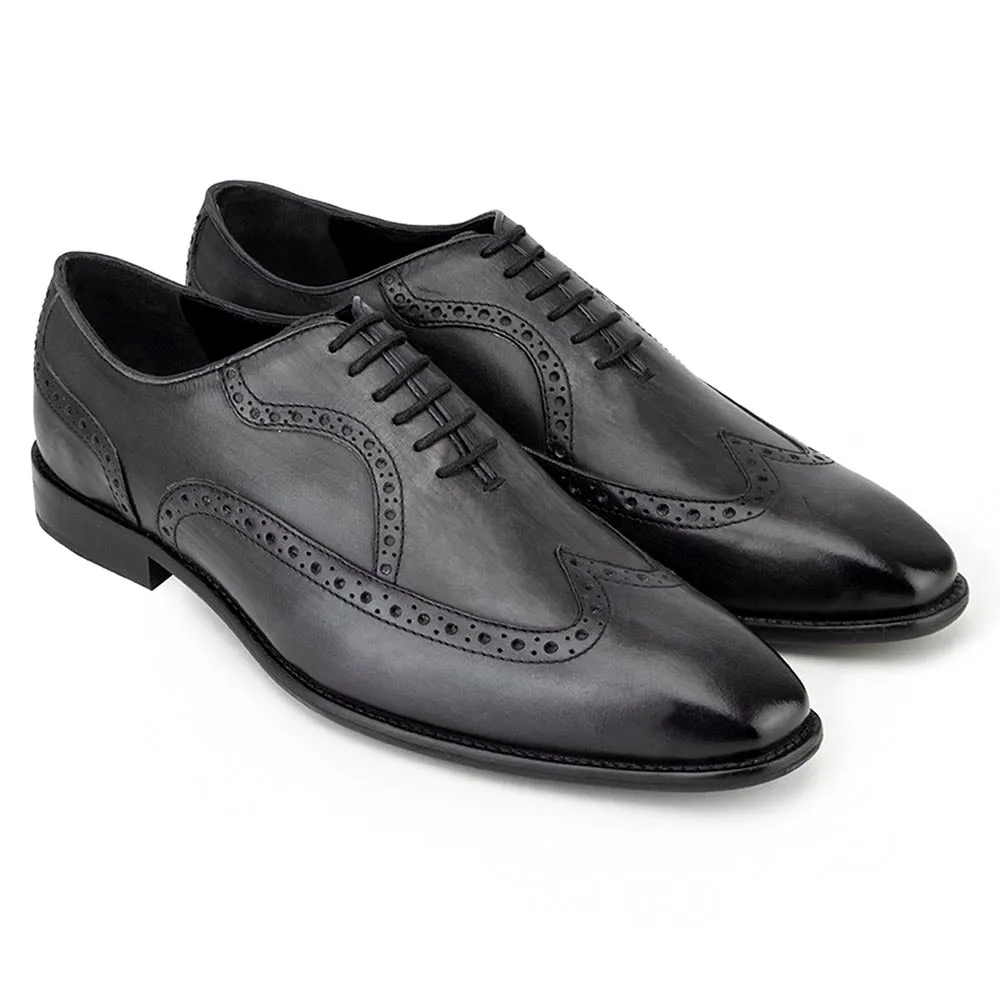 Grey Patina Finish Oxfords