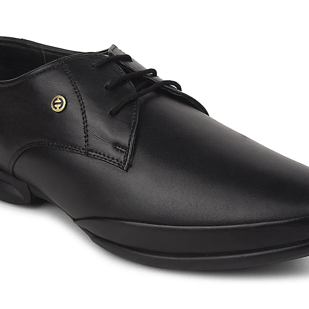 Healers Black Formal Lacing Derby Shoes For Men J757-02 By Liberty