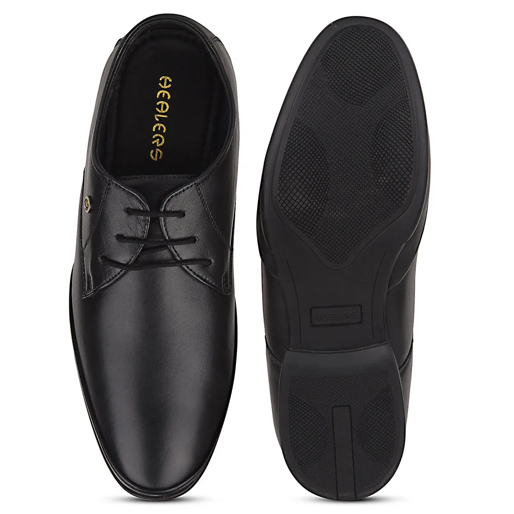 Healers Black Formal Lacing Derby Shoes For Men J757-02 By Liberty