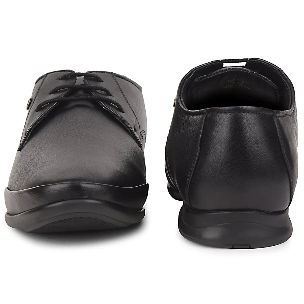 Healers Black Formal Lacing Derby Shoes For Men J757-02 By Liberty