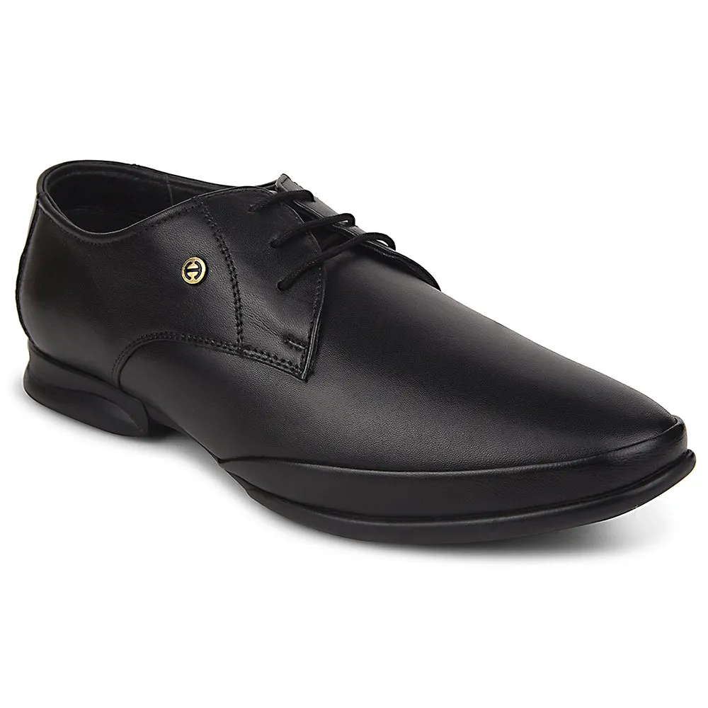 Healers Black Formal Lacing Derby Shoes For Men J757-02 By Liberty