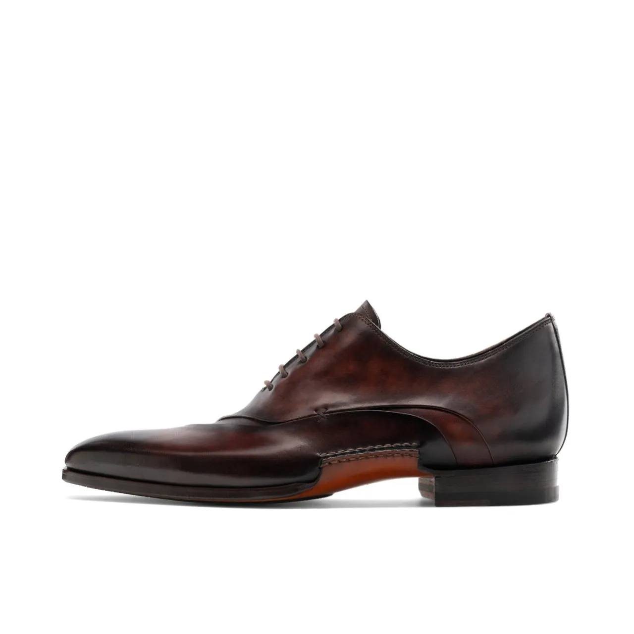 Height Increasing Brown Leather Coonamble Oxfords Shoes