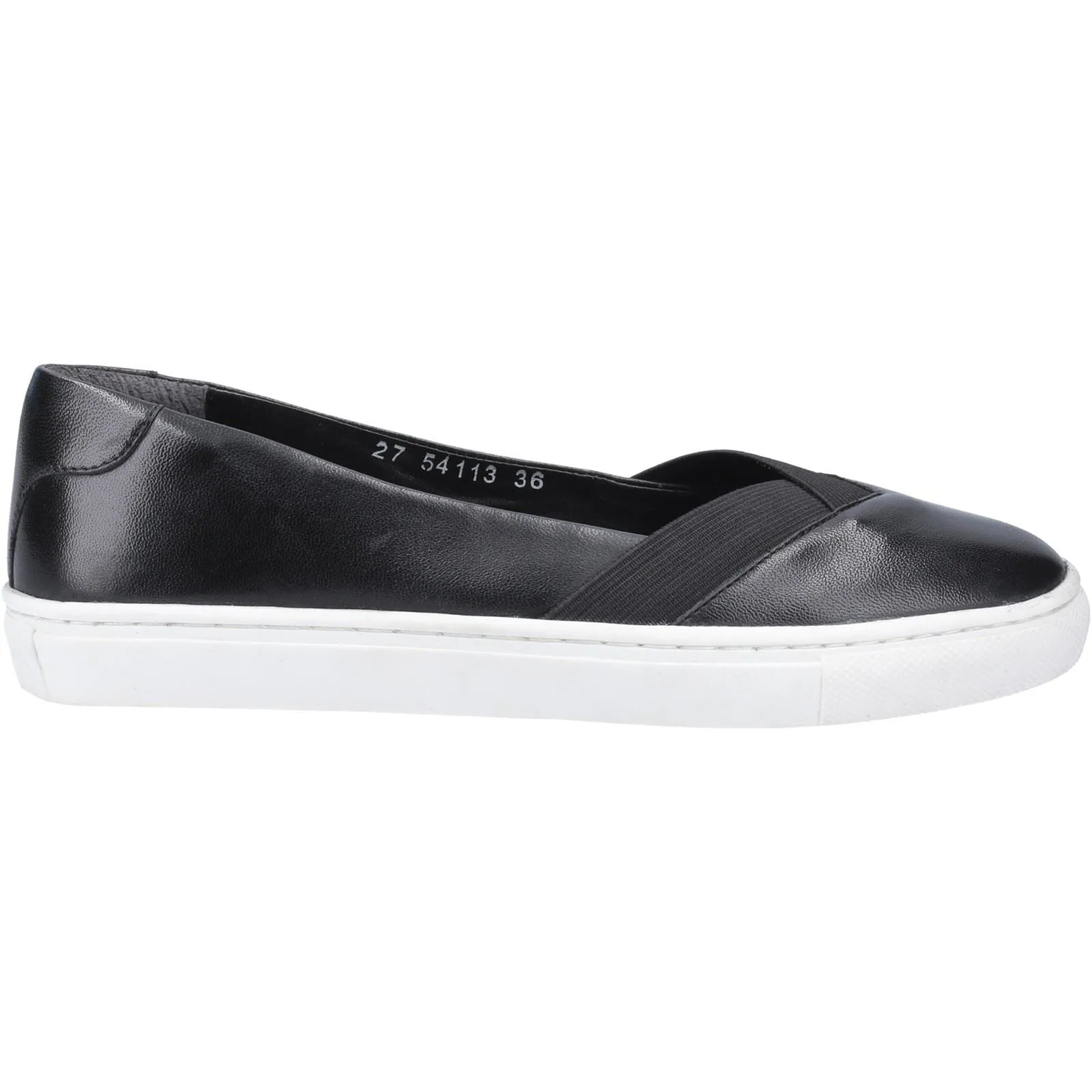 Hush Puppies Tiffany Slip Ons Ladies Shoes in Black