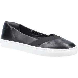 Hush Puppies Tiffany Slip Ons Ladies Shoes in Black