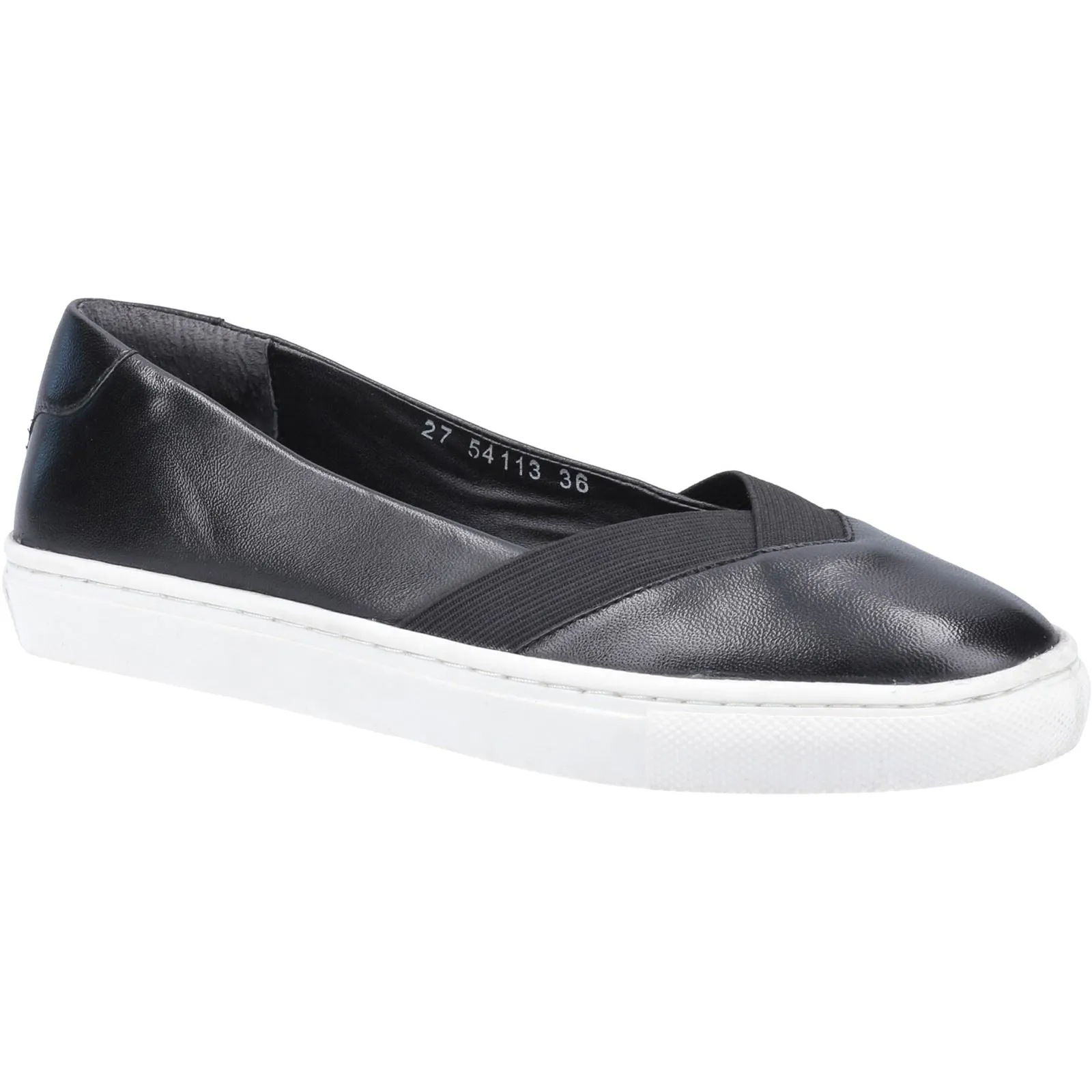 Hush Puppies Tiffany Slip Ons Ladies Shoes in Black