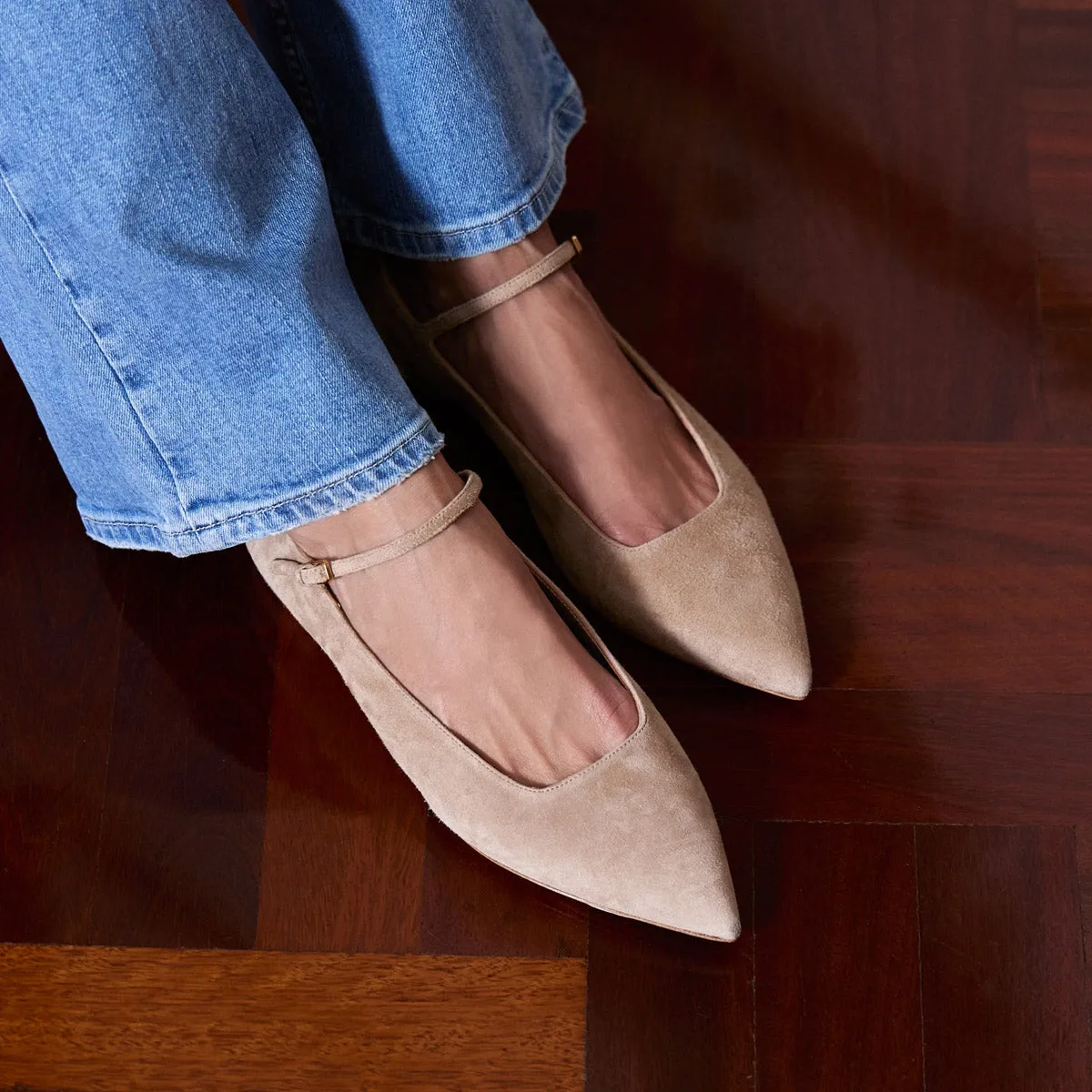 Ilona Double Strap Pointed Flats