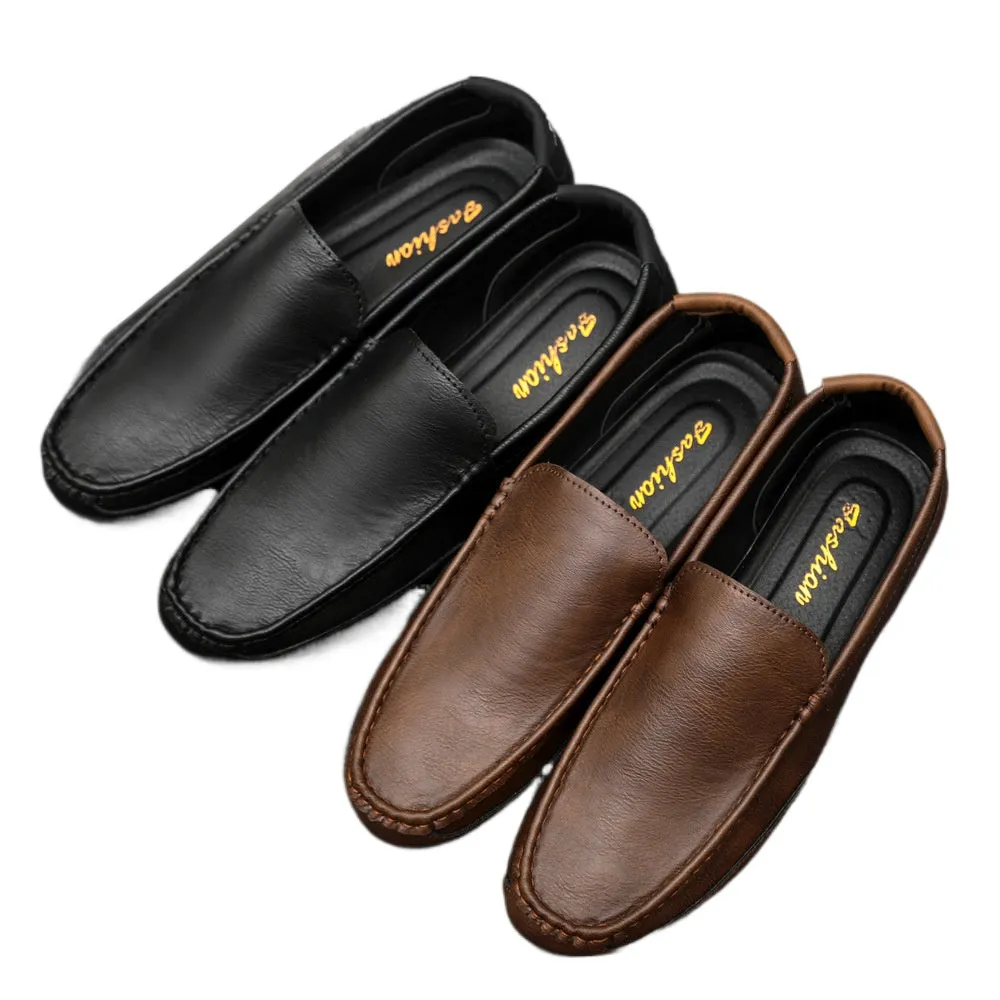 Loafers 2024 New Men's Trend Korean Version Versatile Summer One Pedal Lazy Men's British Casual Leather Shoes