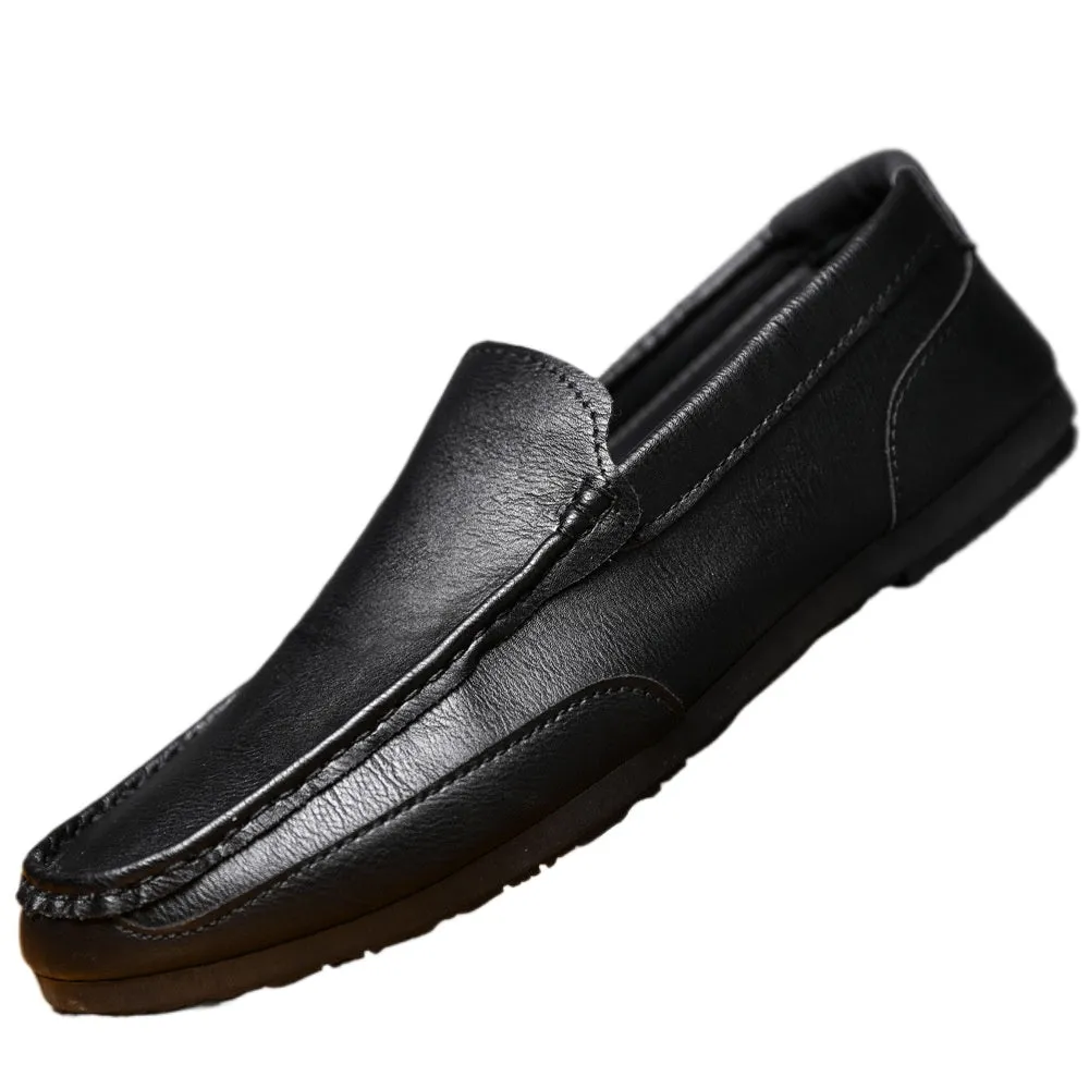 Loafers 2024 New Men's Trend Korean Version Versatile Summer One Pedal Lazy Men's British Casual Leather Shoes