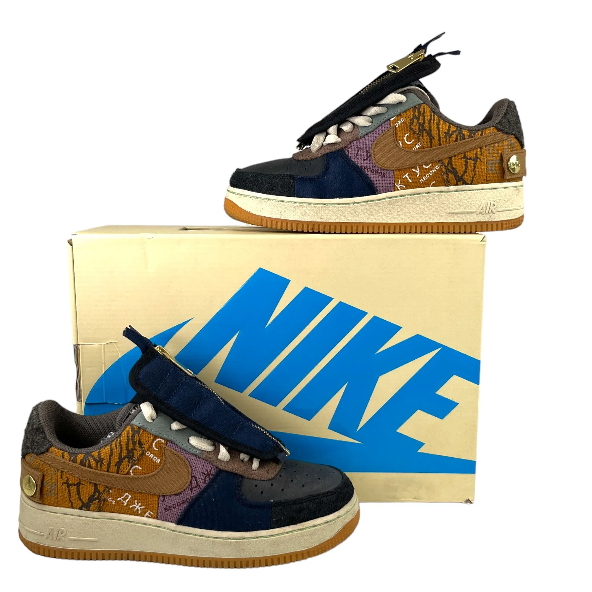Men's Air Force 1 Cactus Jack Low Trainers Multi-Coloured Size EU 39.5 / UK 5.5