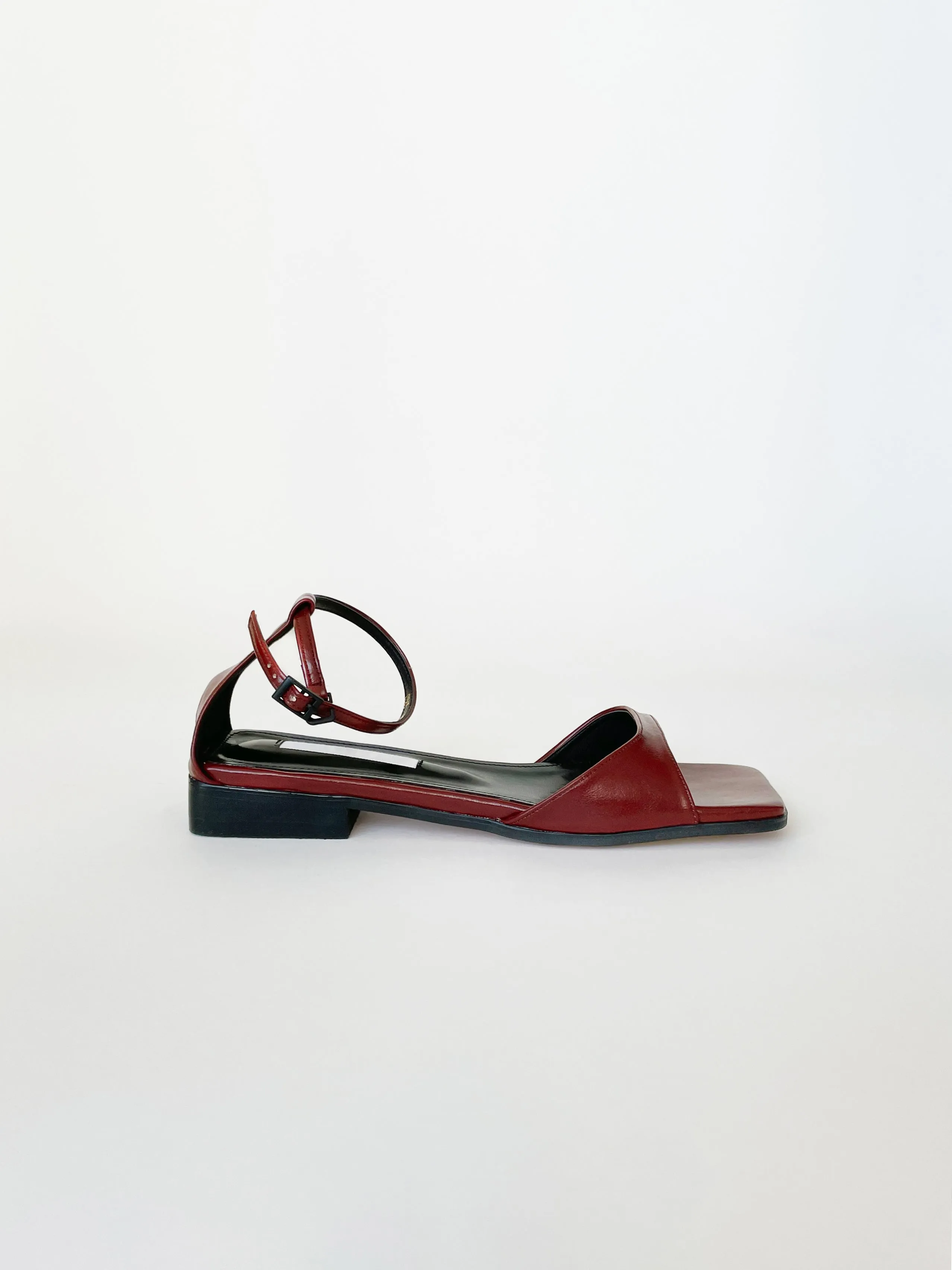 Minimal Ankle Strap Flat Sandals