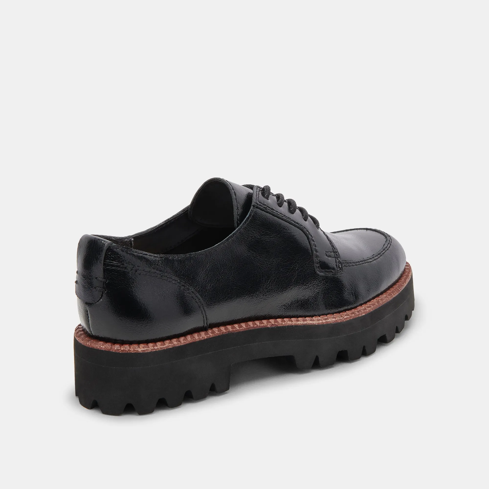 MORNA OXFORDS MIDNIGHT CRINKLE PATENT