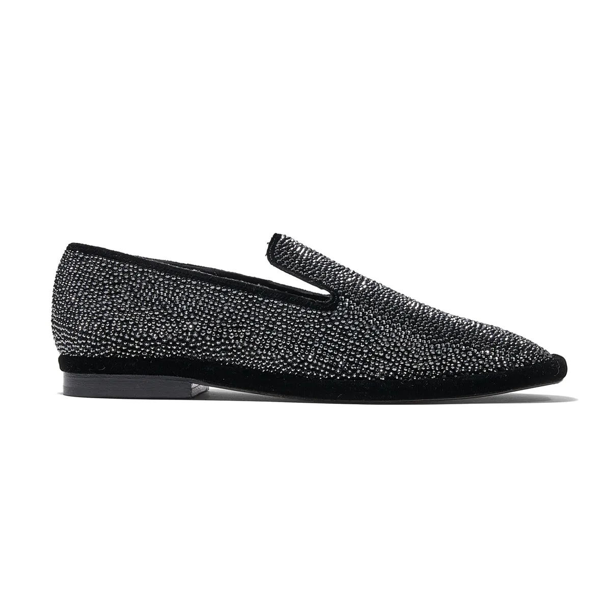 Oline Strass Velvet Moccasin