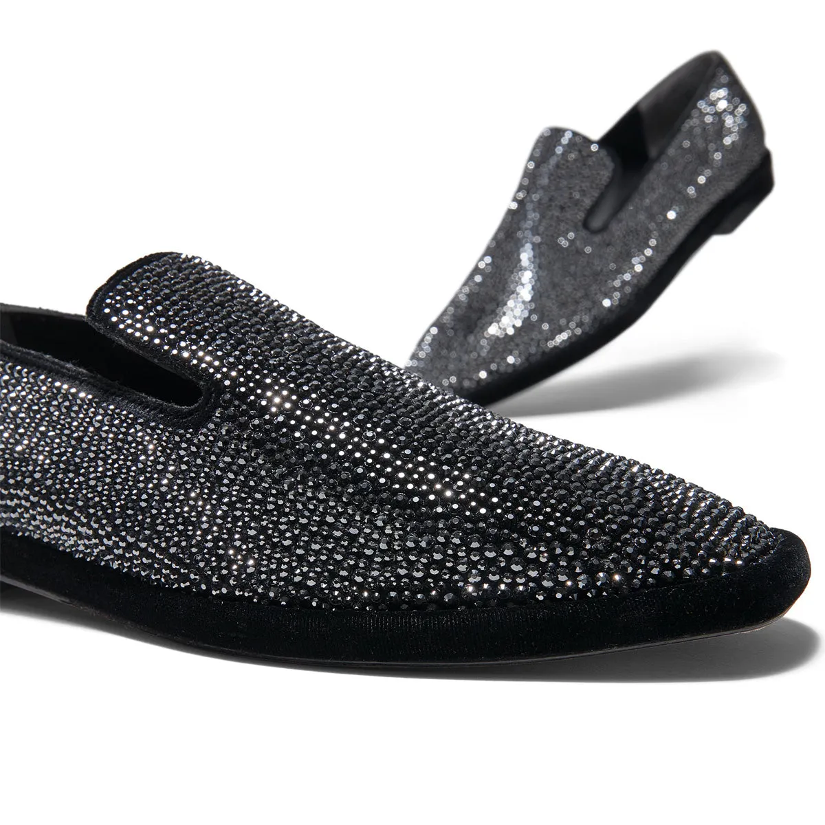 Oline Strass Velvet Moccasin