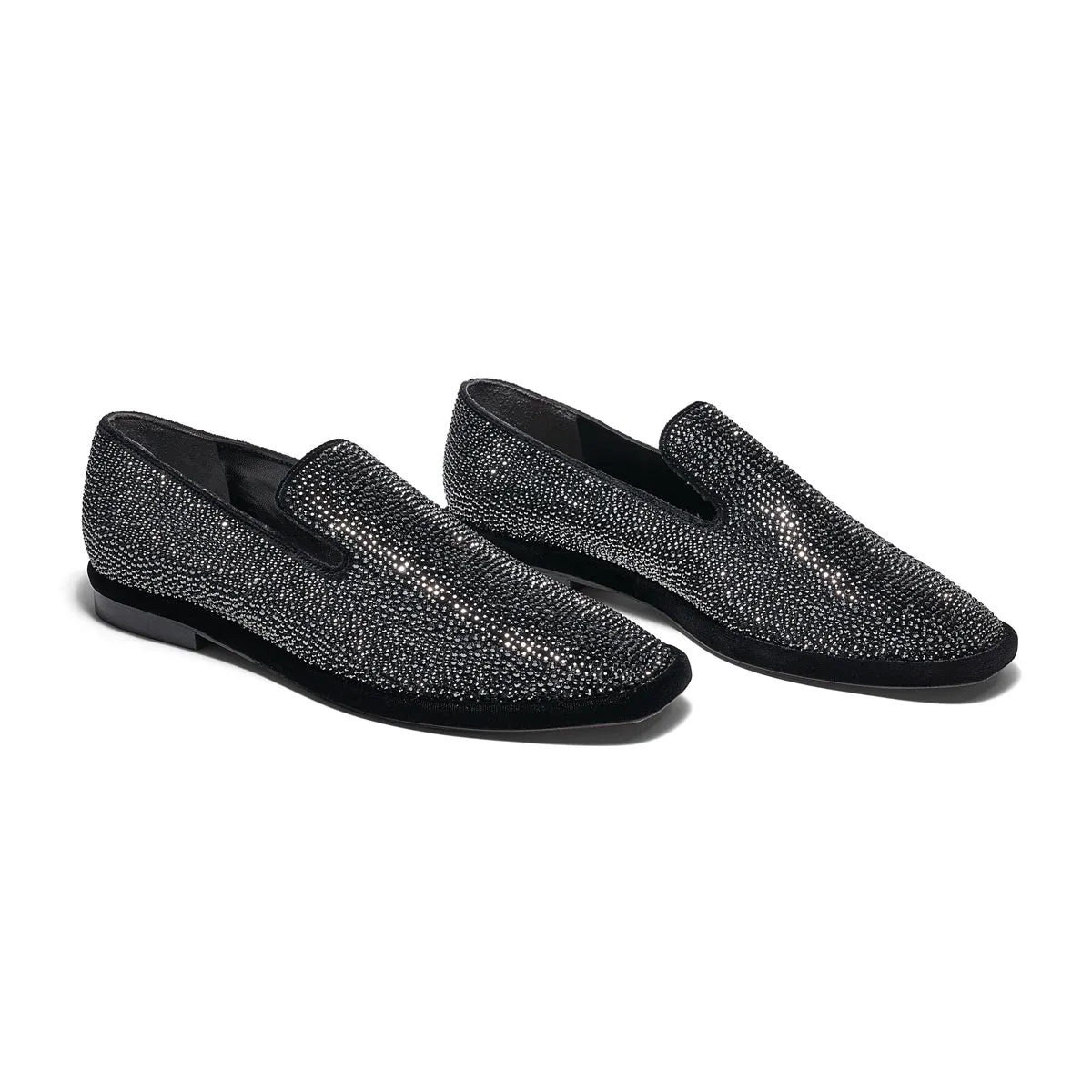 Oline Strass Velvet Moccasin
