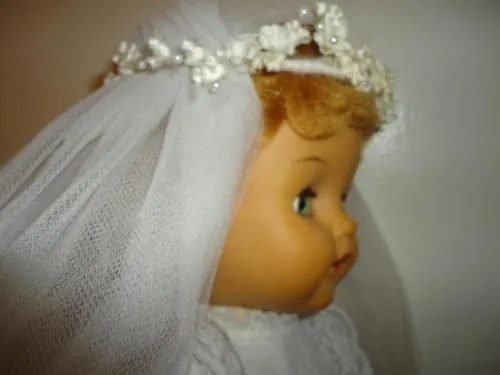 Original 1950's Reliable Canada Bridal Doll 22" Voice Box All Clothing Walking