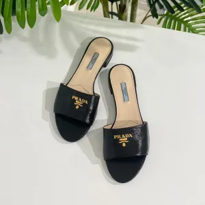 Prada Black Slide Sandals