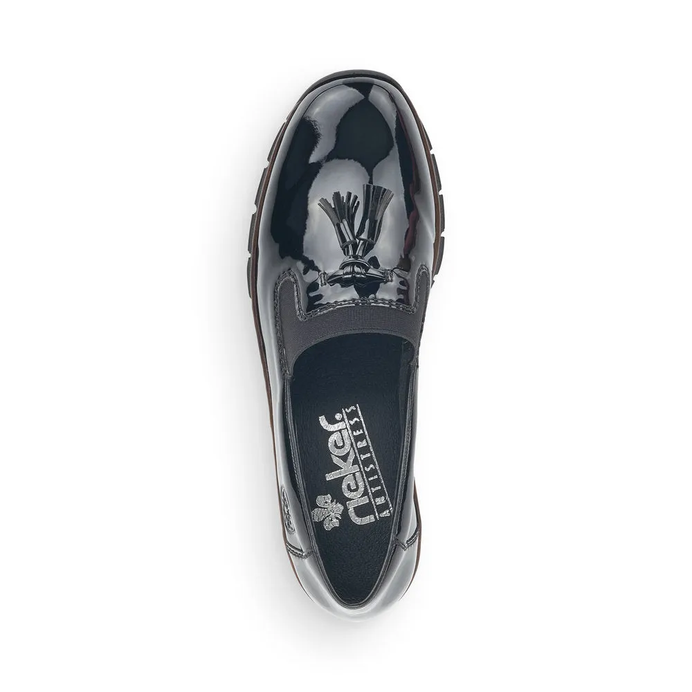 Rieker Ladies Flat Tassle front Shoe