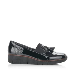Rieker Ladies Flat Tassle front Shoe