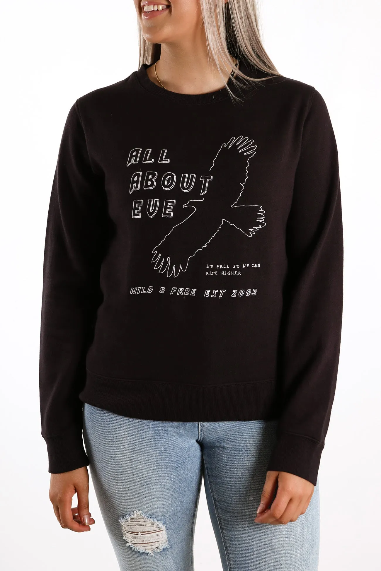 Rise Again Crew Washed Black