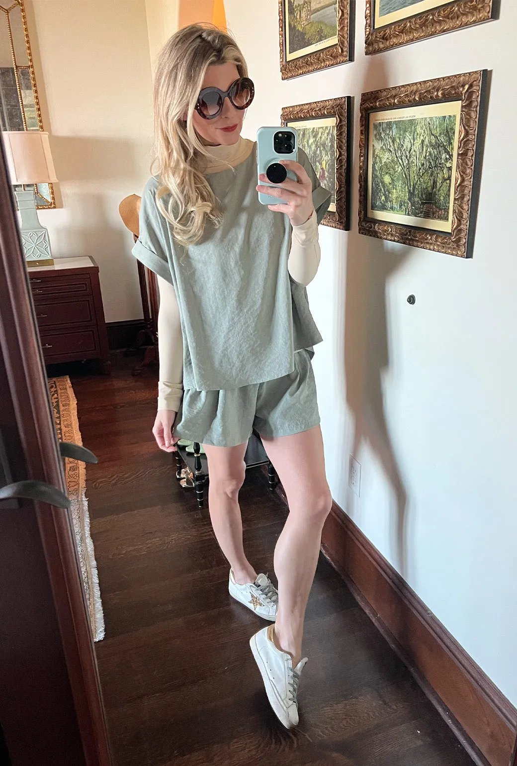 SAMPLE - Everyday Shorts - Sage - Final Sale