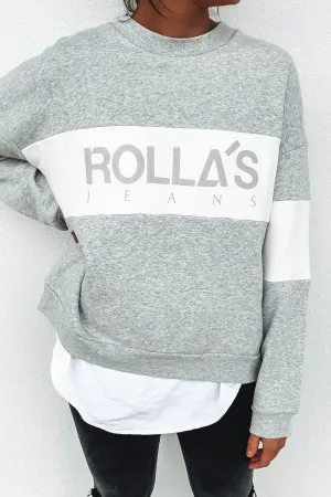 Split Logo Sweater Grey Marle