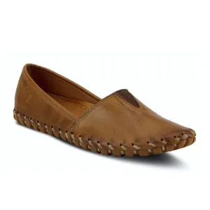 Spring Step Kathaleta Slip On Loafer (Women) - Brown Leather