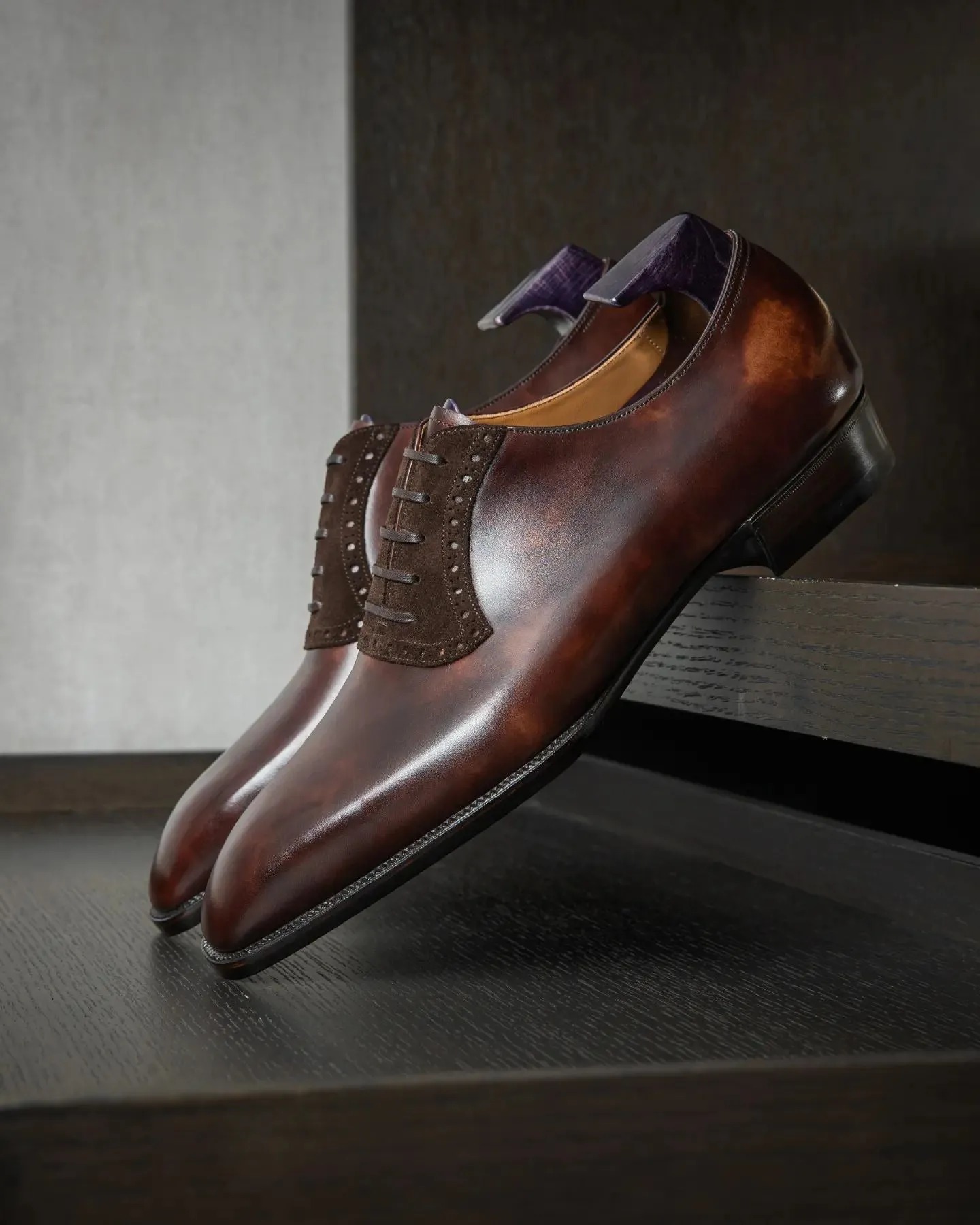 Tan Leather Oxford Opulence Lace Up Shoes - Summer 2024 Collection