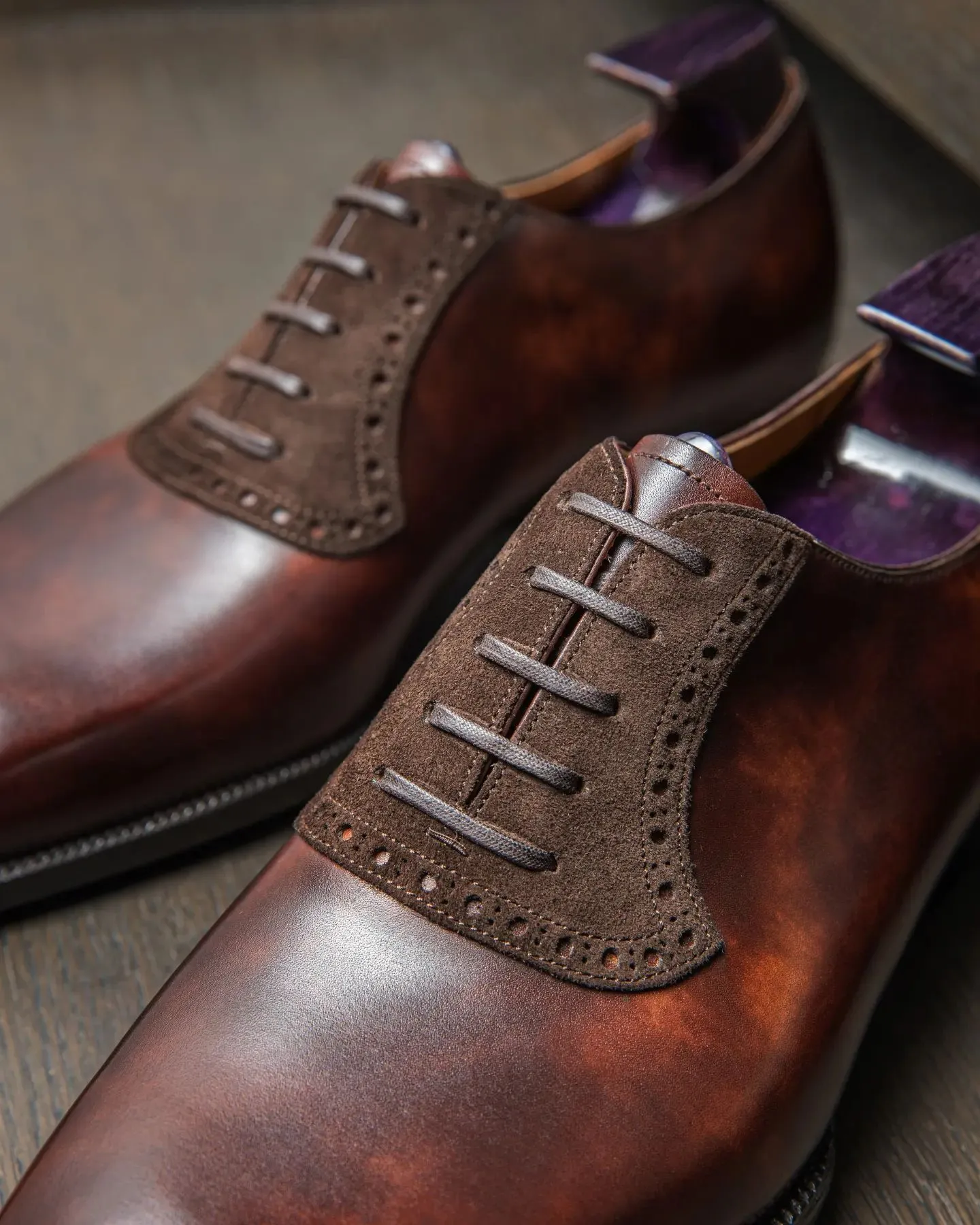 Tan Leather Oxford Opulence Lace Up Shoes - Summer 2024 Collection