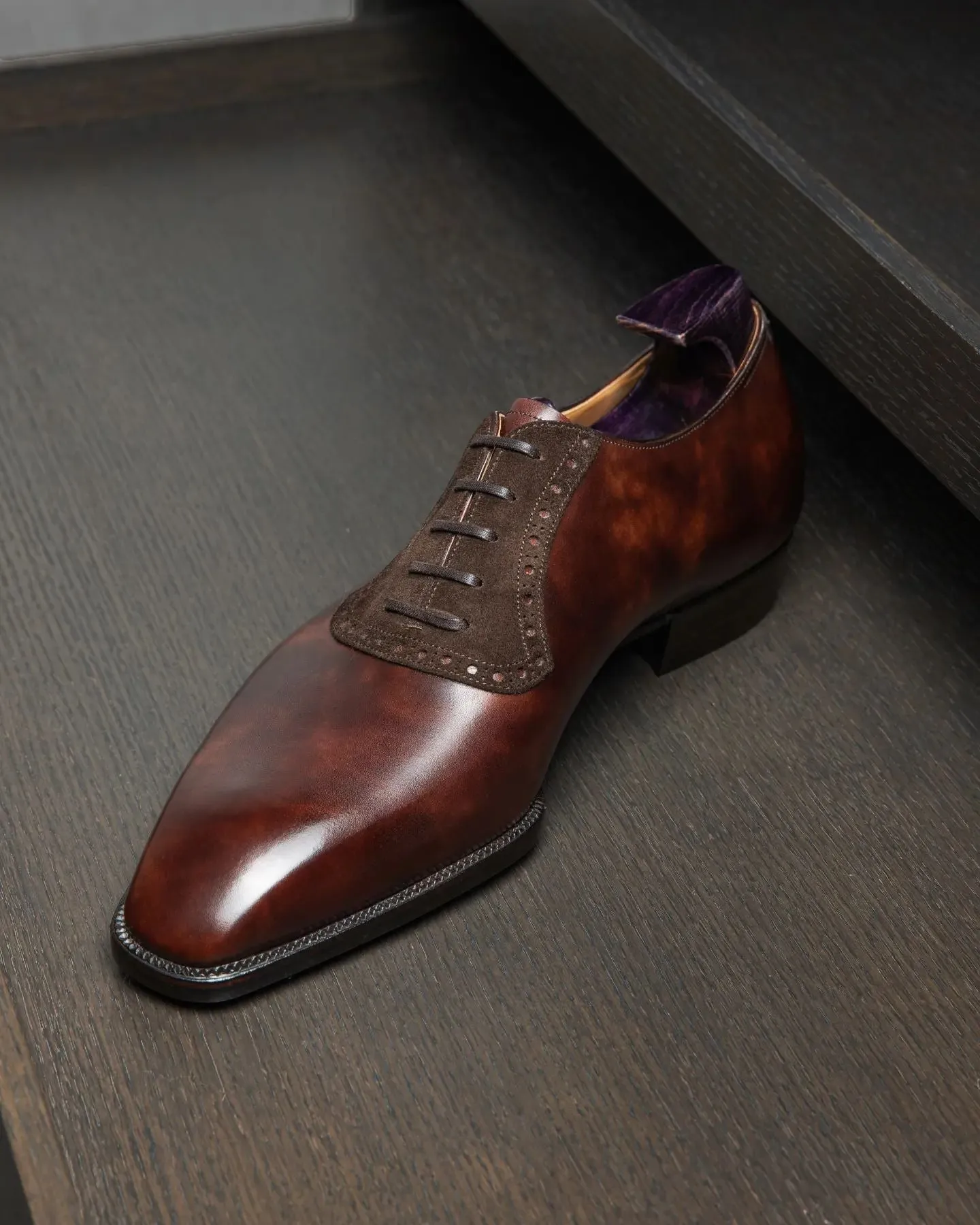 Tan Leather Oxford Opulence Lace Up Shoes - Summer 2024 Collection