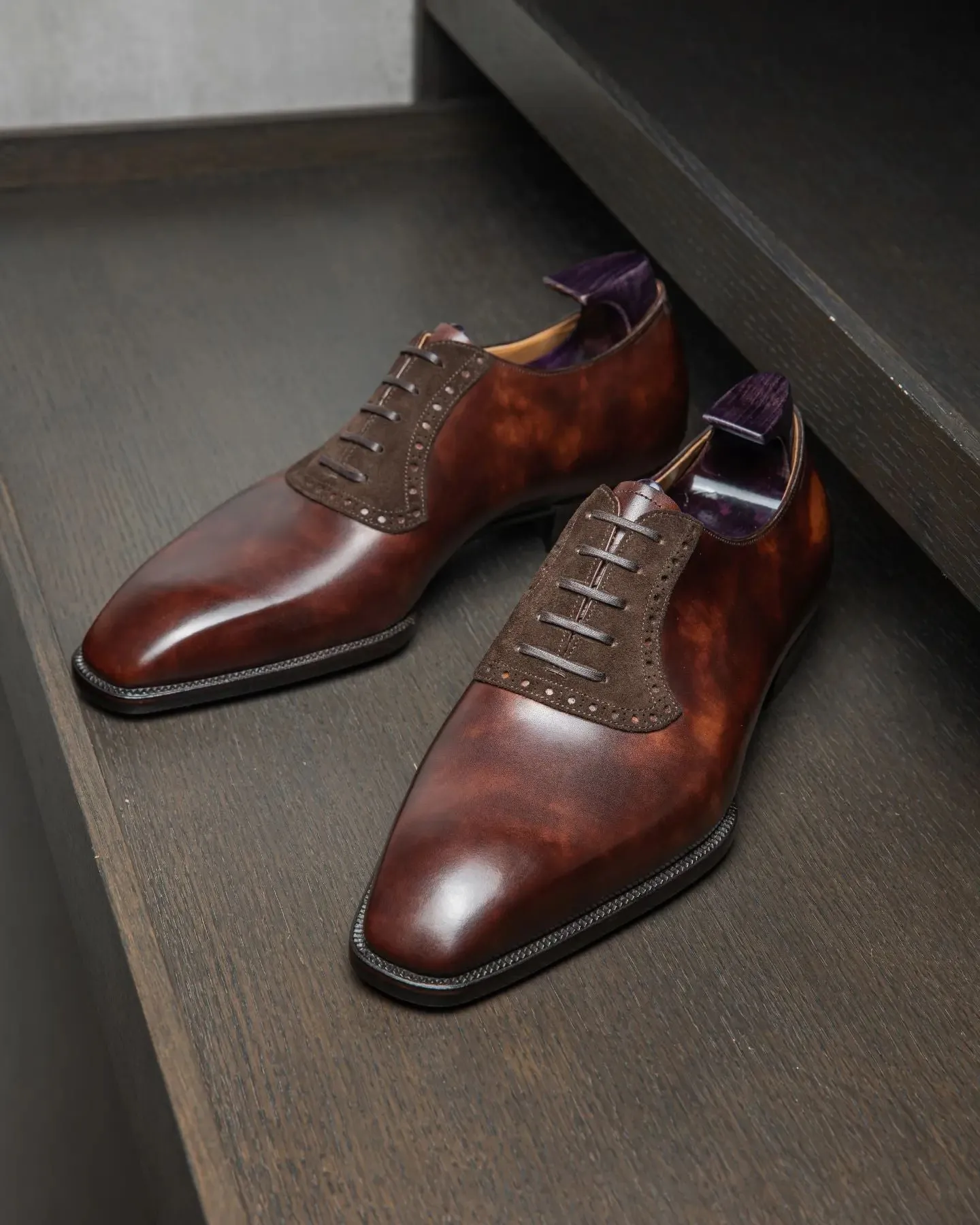 Tan Leather Oxford Opulence Lace Up Shoes - Summer 2024 Collection