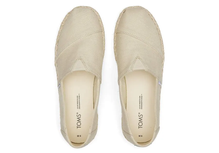 TOMS Womens Alpargata Platform Espadrille - Natural